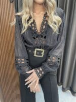 ⁦FAV-אוברול ערב אמיליה שחור⁩ – תמונה ⁦4⁩