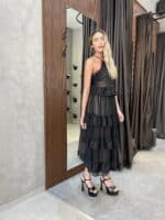 ⁦שמלת ערב מקסי שחורה מיקאלה⁩ – תמונה ⁦4⁩