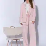 ISABELLA-חליפת מכנסיים נסיה ורודה
