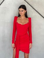 ⁦שמלת ערב אדומה רותם⁩ – תמונה ⁦2⁩