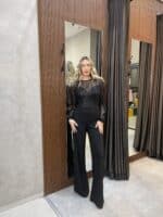 ⁦FAV-אוברול ערב אליסיה שחור⁩ – תמונה ⁦6⁩