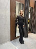 ⁦FAV-אוברול ערב אליסיה שחור⁩ – תמונה ⁦3⁩
