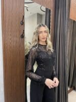 ⁦FAV-אוברול ערב אליסיה שחור⁩ – תמונה ⁦5⁩