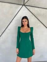 ⁦שמלת ערב קליאו ירוקה⁩ – תמונה ⁦3⁩