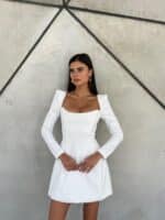 ⁦שמלת ערב קליאו לבנה⁩ – תמונה ⁦2⁩