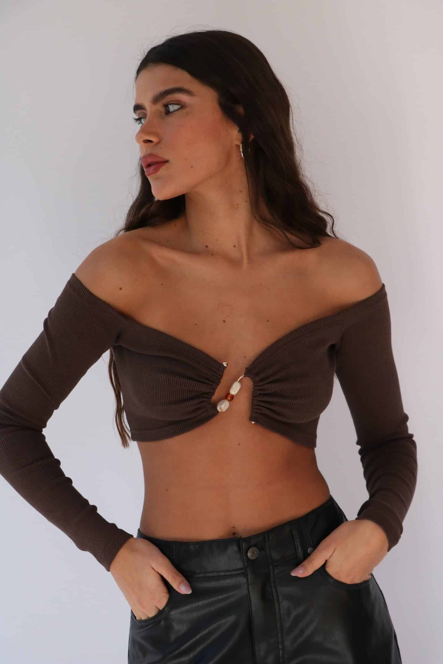 ⁦BAT7 טופ אבזם הלני -צבעים⁩ – תמונה ⁦2⁩