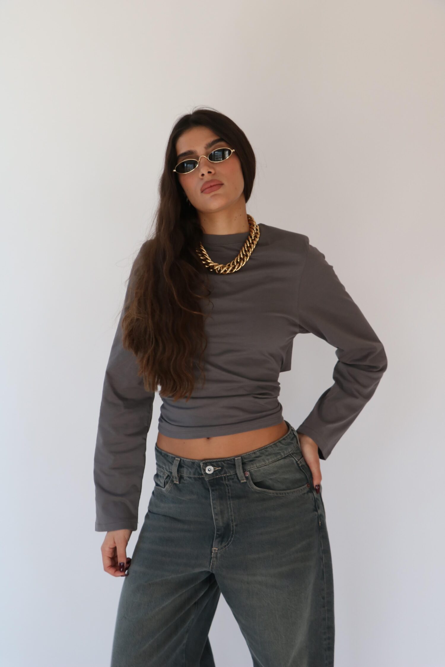 ⁦BAT7 חולצת סול אפורה⁩ – תמונה ⁦2⁩