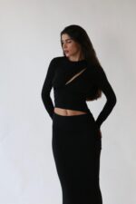 ⁦שמלת אמיליה שחורה⁩ – תמונה ⁦6⁩