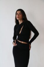 ⁦שמלת אמיליה שחורה⁩ – תמונה ⁦2⁩