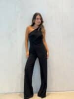 FAV-אוברול לערב שחור כתף אחת