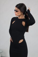 ⁦שמלת דייזי שחורה⁩ – תמונה ⁦5⁩