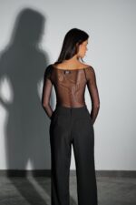 ⁦GOVANA- חולצת פרי-שחור⁩ – תמונה ⁦6⁩
