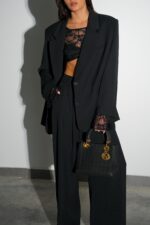 ⁦GOVANA- חליפת מכנסיים מיקלה -שחור⁩ – תמונה ⁦4⁩