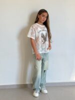 ⁦חולצת אלה ילדים - תחרה לבנה⁩ – תמונה ⁦6⁩