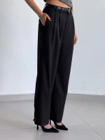⁦TIAGO - מכנס רומי  -שחור⁩ – תמונה ⁦3⁩