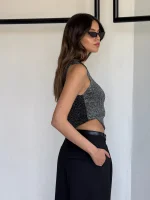 ⁦TIAGO - מכנס רומי  -שחור⁩ – תמונה ⁦5⁩