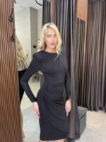 ⁦שמלת מידי נונה -שחור⁩ – תמונה ⁦4⁩