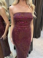 ⁦FAV-שמלת מקסי בראון -בורדו⁩ – תמונה ⁦3⁩