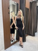 ⁦FAV- שמלת גנזי שחורה⁩ – תמונה ⁦8⁩