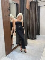 ⁦FAV-שמלת מקסי בראון -שחורה⁩ – תמונה ⁦5⁩