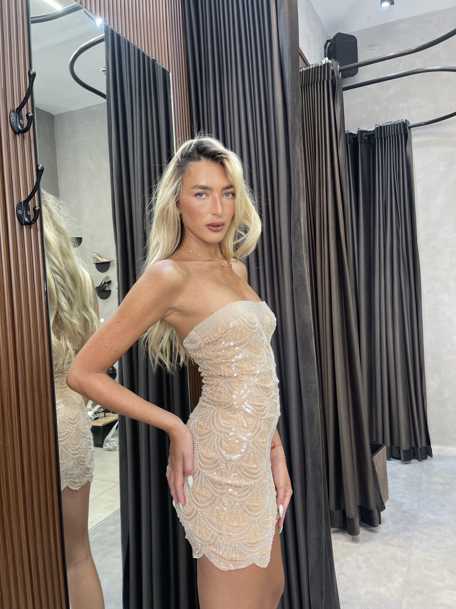 ⁦FAV שמלת מיני אמה חרוזים⁩ – תמונה ⁦7⁩