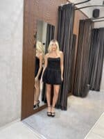 ⁦FAV שמלת מיני כיווצים - שחור⁩ – תמונה ⁦6⁩