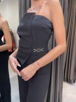 ⁦FAV-אוברול ערב סטרפ שחור⁩ – תמונה ⁦4⁩