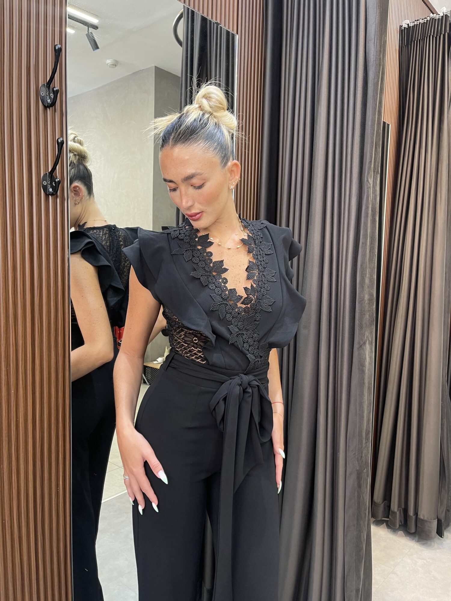 ⁦FAV-אוברול ערב קשתי שחור⁩ – תמונה ⁦2⁩