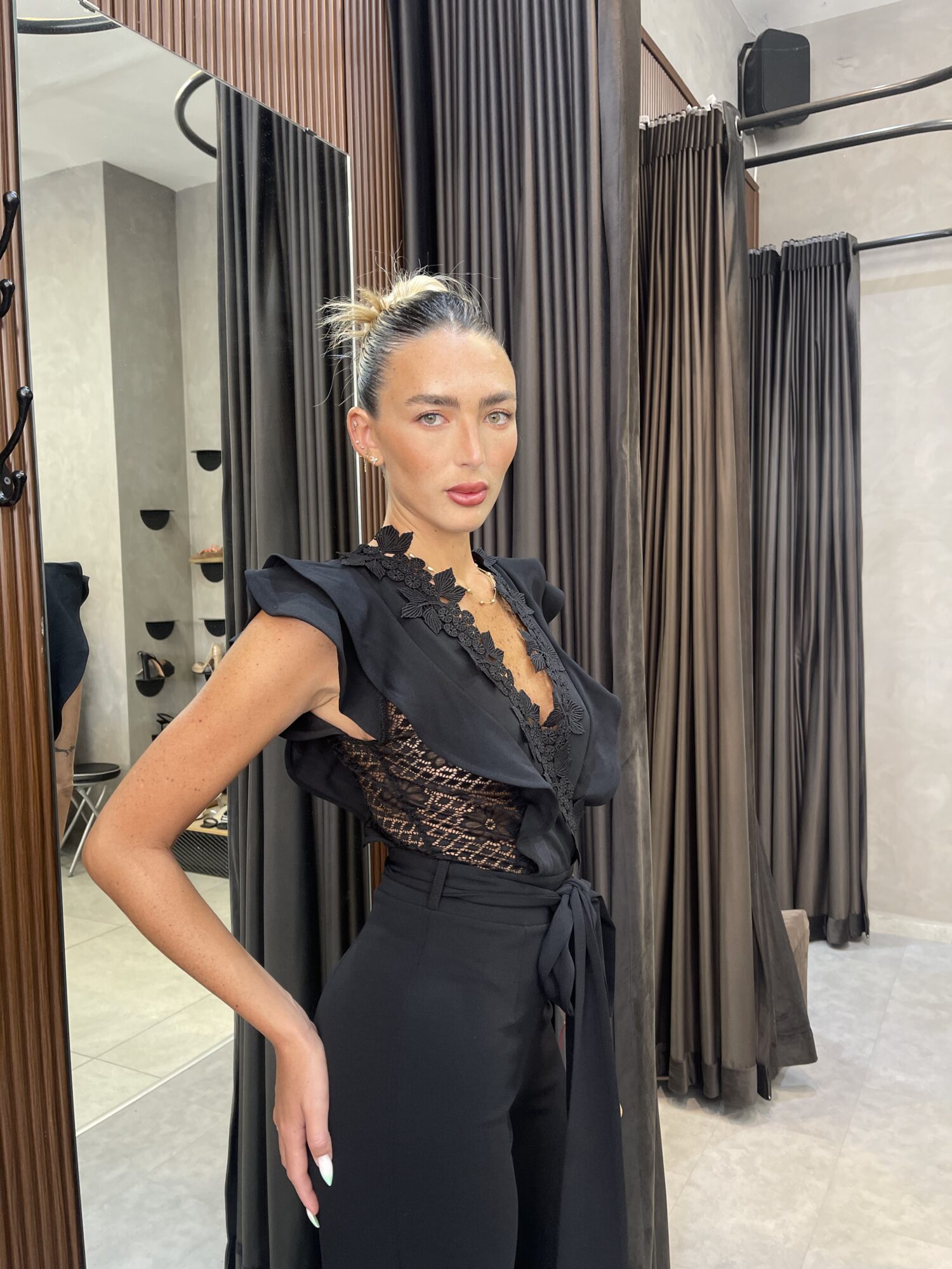 ⁦FAV-אוברול ערב קשתי שחור⁩ – תמונה ⁦4⁩
