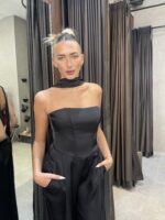 ⁦ISABELLA- אוברול סטרפלס שחור סופי⁩ – תמונה ⁦5⁩