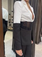 ⁦FAV חליפת מכנסים לבן שחור רשת⁩ – תמונה ⁦4⁩