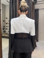 ⁦FAV חליפת מכנסים לבן שחור רשת⁩ – תמונה ⁦7⁩