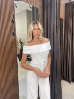 ⁦ISABELLA-אוברול ערב מונקו לבן⁩ – תמונה ⁦2⁩