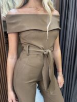 ⁦ISABELLA-אוברול ערב מונקו חום⁩ – תמונה ⁦7⁩