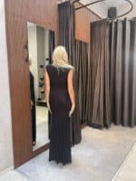 ⁦FAV-שמלת מקסי מישל שחורה⁩ – תמונה ⁦4⁩