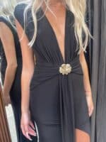 ⁦FAV-שמלת מקסי מישל שחורה⁩ – תמונה ⁦3⁩