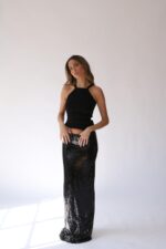 ⁦BAT7 חצאית פייטו- שחור⁩ – תמונה ⁦3⁩