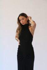 ⁦BAT7- שמלת מוליבר שחורה⁩ – תמונה ⁦4⁩