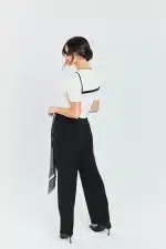 ⁦TIAGO - מכנס מלין שחור⁩ – תמונה ⁦2⁩