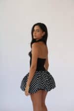 ⁦BAT7- שמלת לני- שחורה נקודות⁩ – תמונה ⁦6⁩