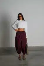 ⁦GOVANA חולצת פופ לבן⁩ – תמונה ⁦2⁩