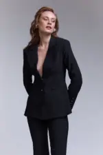 ⁦ISABELLA חליפת מכנס קולין שחור⁩ – תמונה ⁦4⁩