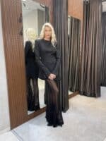 ⁦ISABELLA- שמלה מיני אושן שיפון שחור⁩ – תמונה ⁦3⁩
