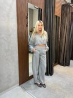 ⁦ISABELLA- חליפת רוכסן אפור בהיר⁩ – תמונה ⁦4⁩