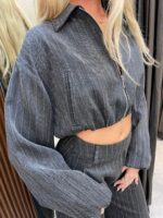 ⁦ISABELLA- חליפת רוכסן אפור כהה⁩ – תמונה ⁦2⁩