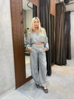⁦ISABELLA- חליפת רוכסן אפור בהיר⁩ – תמונה ⁦5⁩