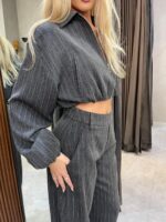 ⁦ISABELLA- חליפת רוכסן אפור כהה⁩ – תמונה ⁦3⁩