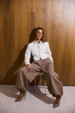 ⁦NURIT KIMHI - מכנס NOVA חום⁩ – תמונה ⁦3⁩