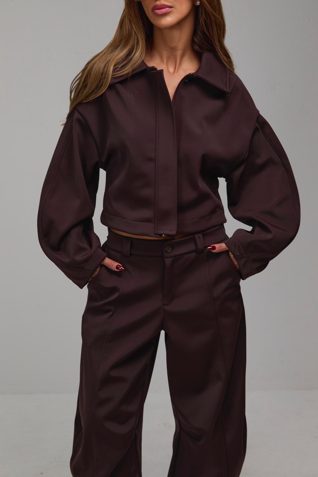 PHOTO-2025-12-28-11-26-52 NURIT KIMHI - ג'קט AURA ארוך חום – תמונה 1