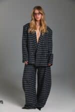 ⁦NURIT KIMHI- מכנס ONYX - משובץ שחור⁩ – תמונה ⁦2⁩